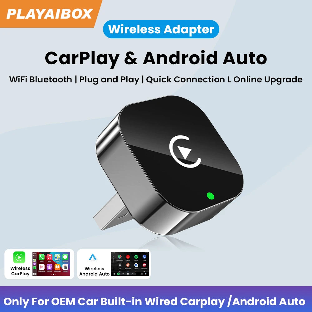 SmartDrive™ 2-in-1 Wireless Car Adapter — Seamless CarPlay & Android Auto for VW, Toyota, Nissan, Honda, Kia, Opel & MG