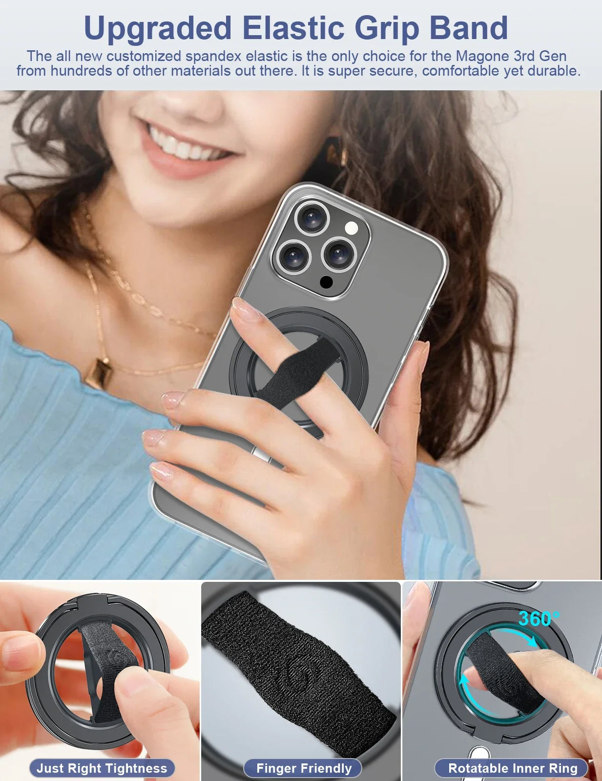 EWA MagOne™ 3rd Gen Magnetic Phone Holder with Kickstand — MagSafe Compatible for iPhone 13–17 Series