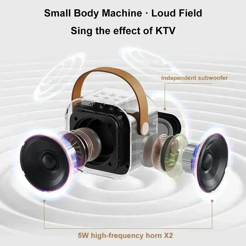 KaraVibe™ K12 Portable Bluetooth Karaoke Speaker — Mini Wireless Audio & Mic for Family Singing Fun